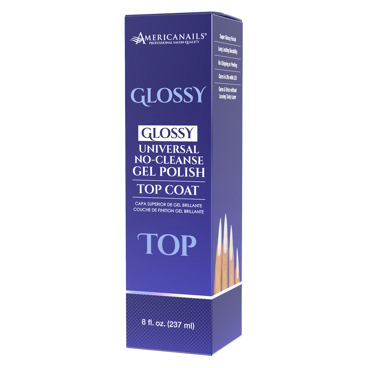 No-Cleanse Gel Polish Top Coat | Glossy Finish 8oz