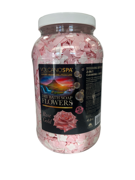 Dry Bath Soap Flowers 1 Gallon - Rose Gold CB