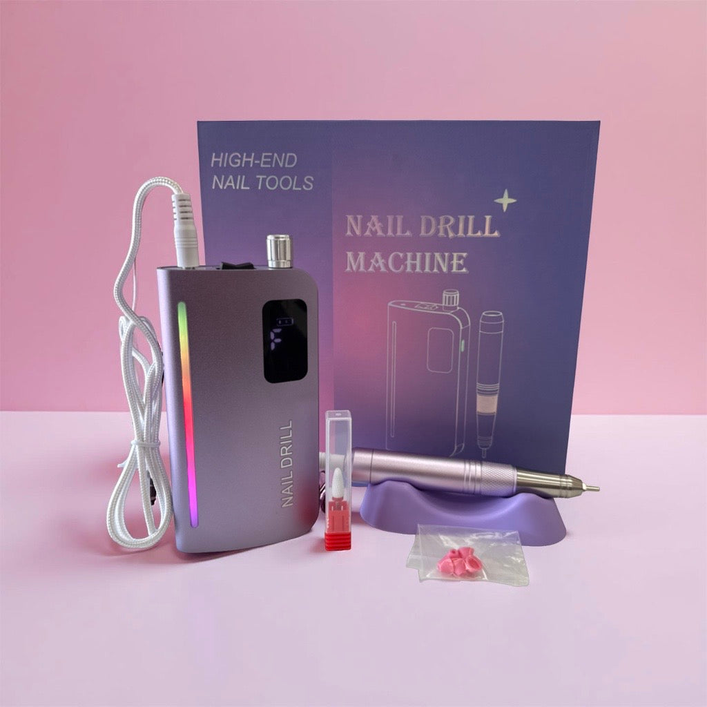Nail Drill - 40,000 RPM - Rechargeable - Purple