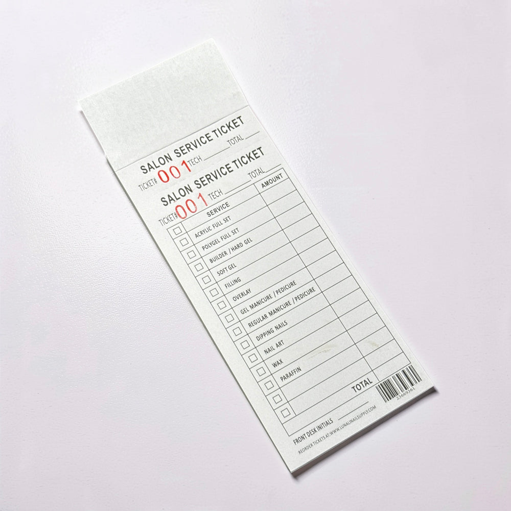 1pc Receipt Book -Salon Service Ticket Lunali
