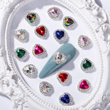 3D Heart Nail  Charms Mix Colors