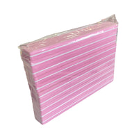 *PK 10pc Square Sponge Pink File - 100/150