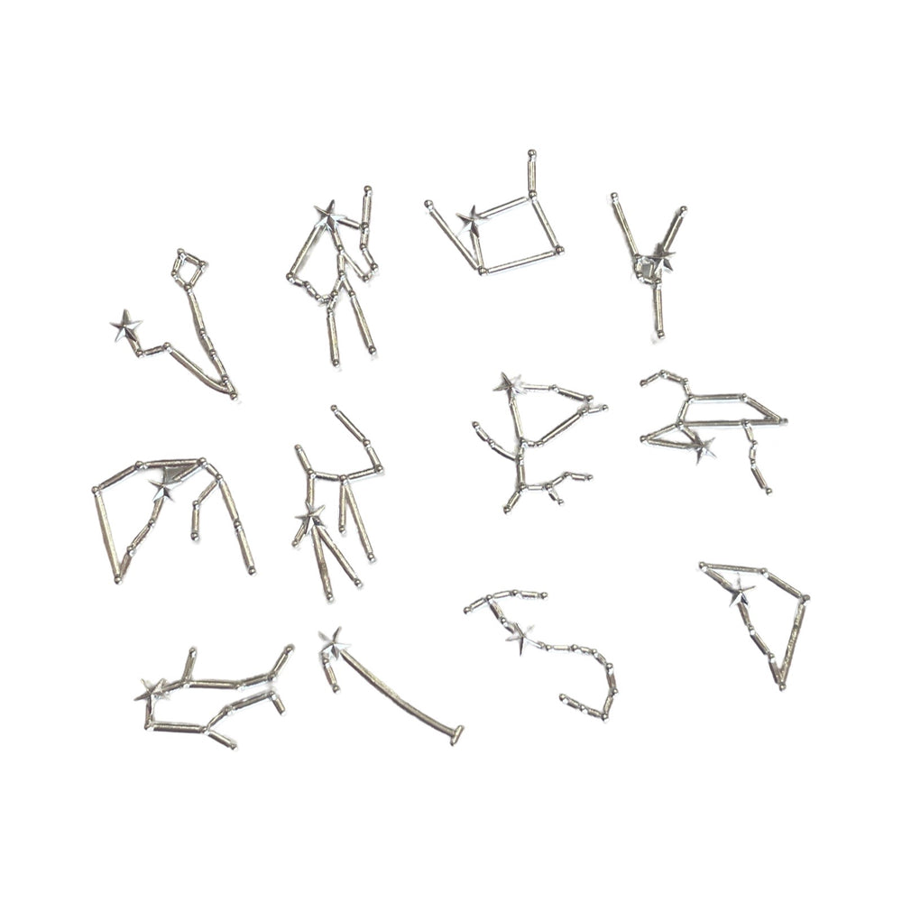 Zodiac Constellation Charms - Silver 12pc