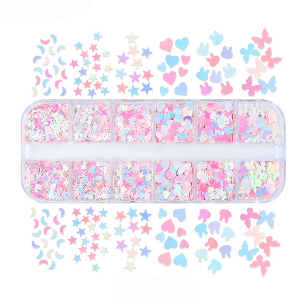 Sequin Mix Pinks Holografic - 12 Styles