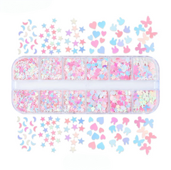 Sequin Mix Pinks Holografic - 12 Styles