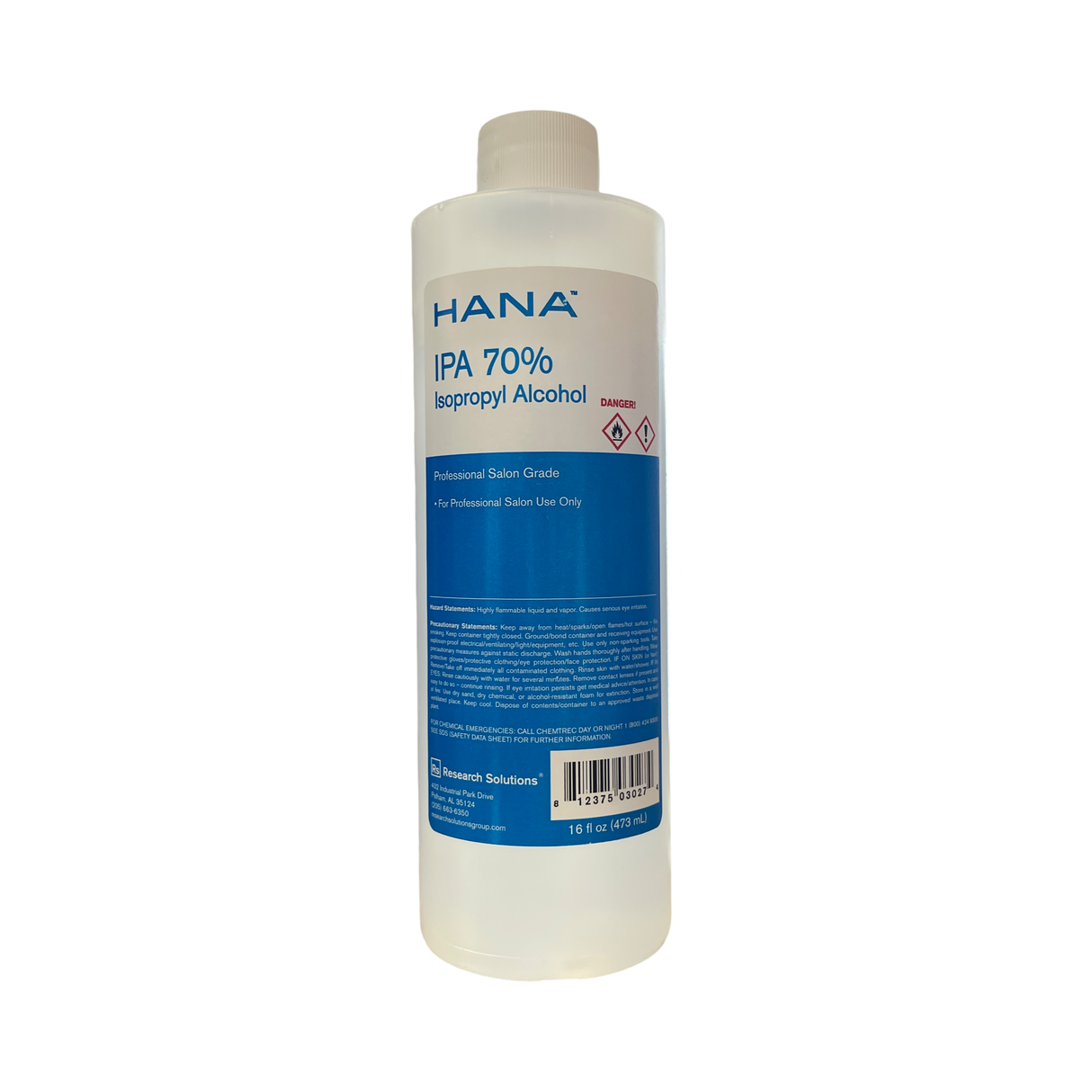 Isopropyl Alcohol 70% - 16oz (HANA)