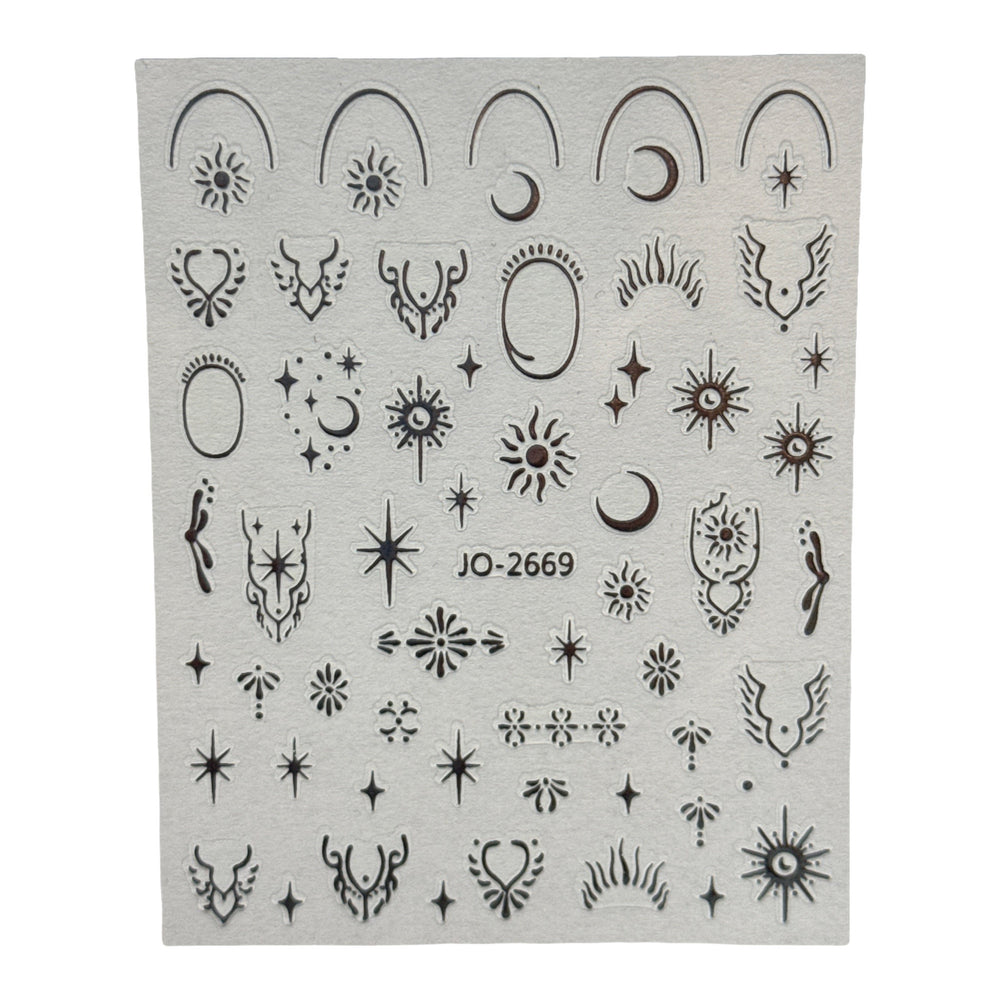 Silver  Nail Stickers JO-2669