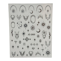 Silver  Nail Stickers JO-2669