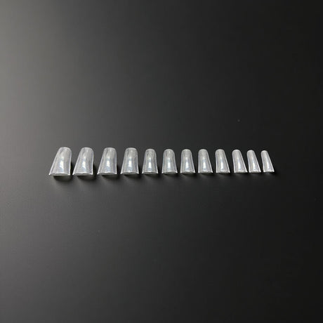 Full Cover Short Duck Clear Acrylic Tips - Bag 504 pc