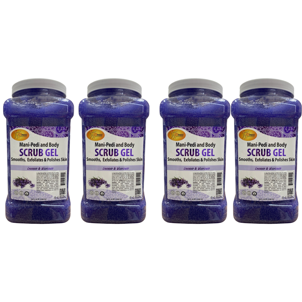 *Case Lavender Mani-Pedi & Body Scrub Gel - (4 x 128oz)