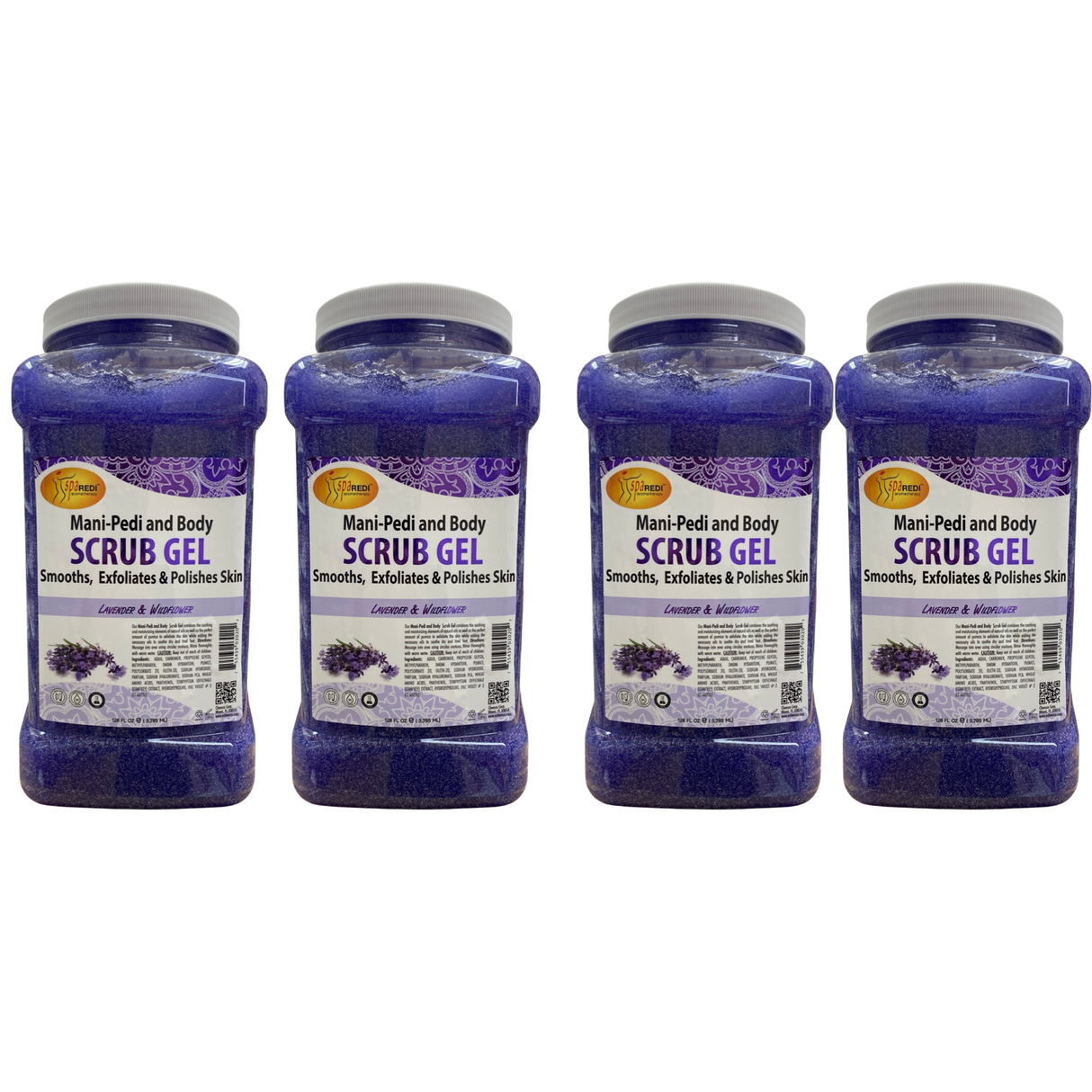 *Case Lavender Mani-Pedi & Body Scrub Gel - (4 x 128oz)