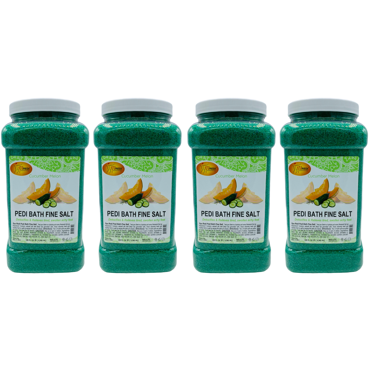 *Case Cucumber Melon Pedi Bath Salt - (4 x 128oz)