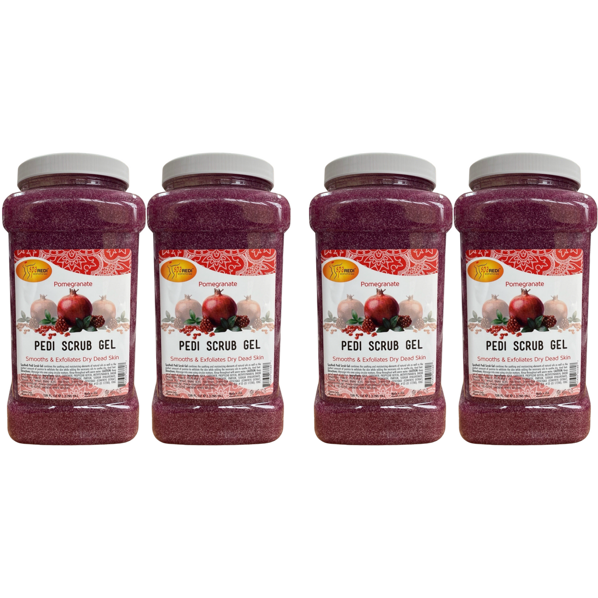 *Case Pomegranate Pedi Scrub Gel - (4 x 128oz)
