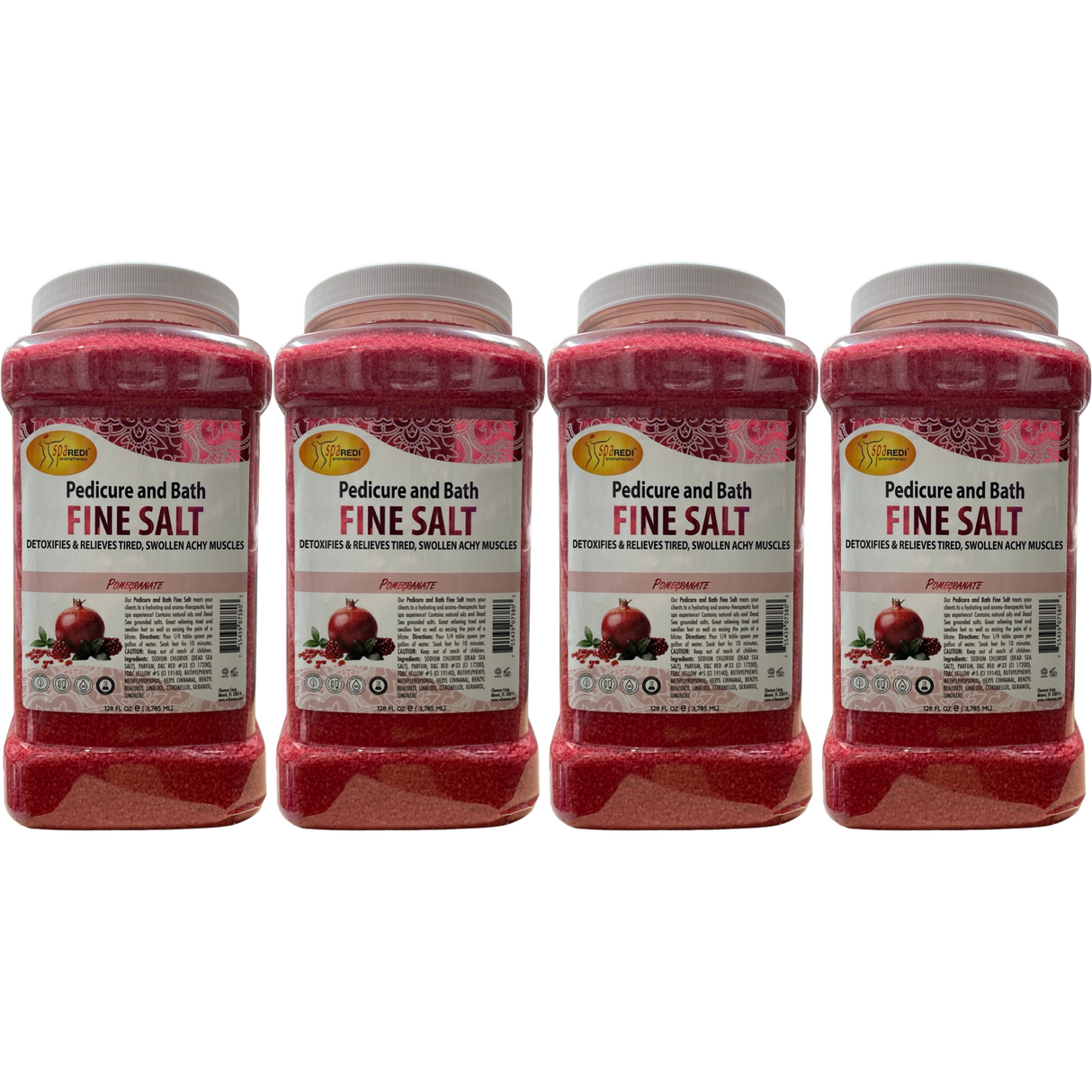 *Case Pomegranate Fine Salt - (4 x 128oz)