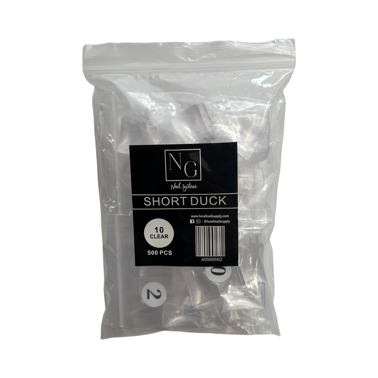 Short Duck Nail Tips - Clear