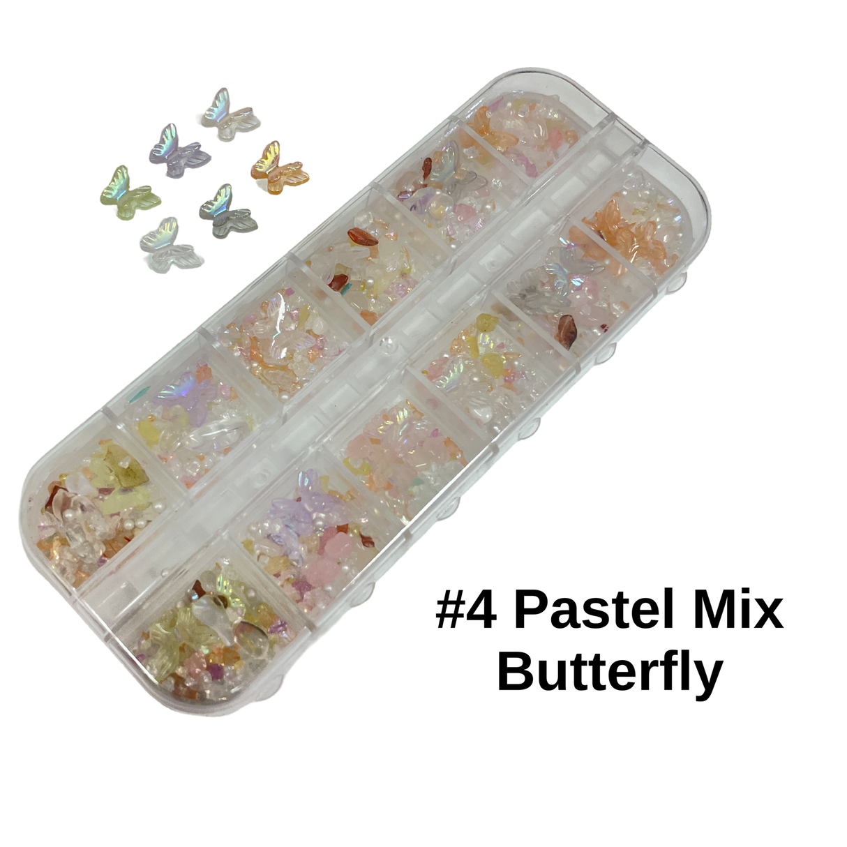 12 Grids box Resin Butterfly