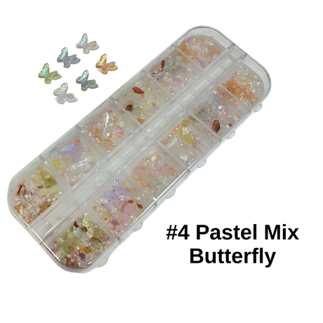 12 Grids box Resin Butterfly