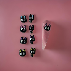 Black Cat Charm - 100pc Mix Colors