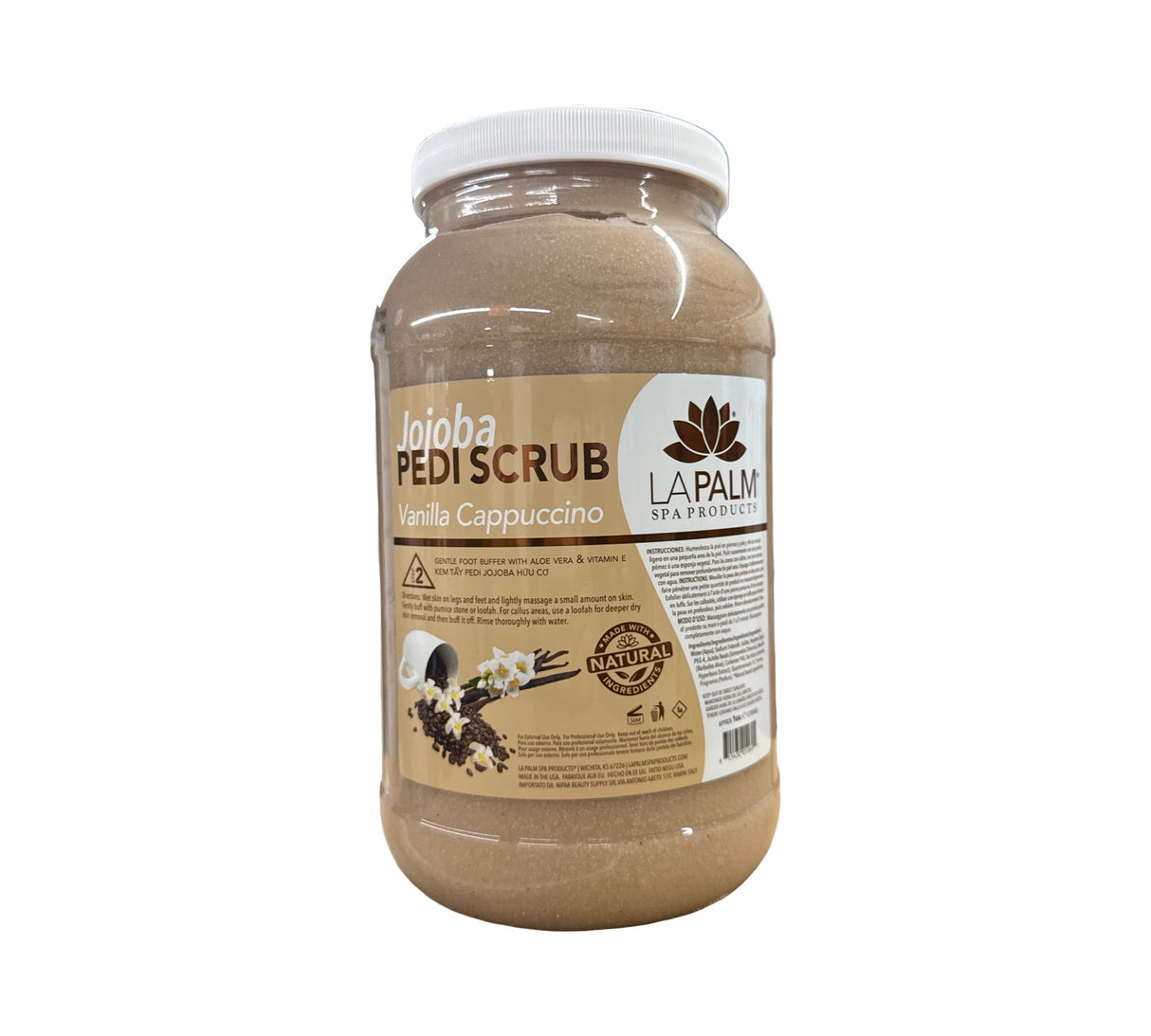 Jojoba Pedi Scrub - 128oz - Vanilla Cappuccino