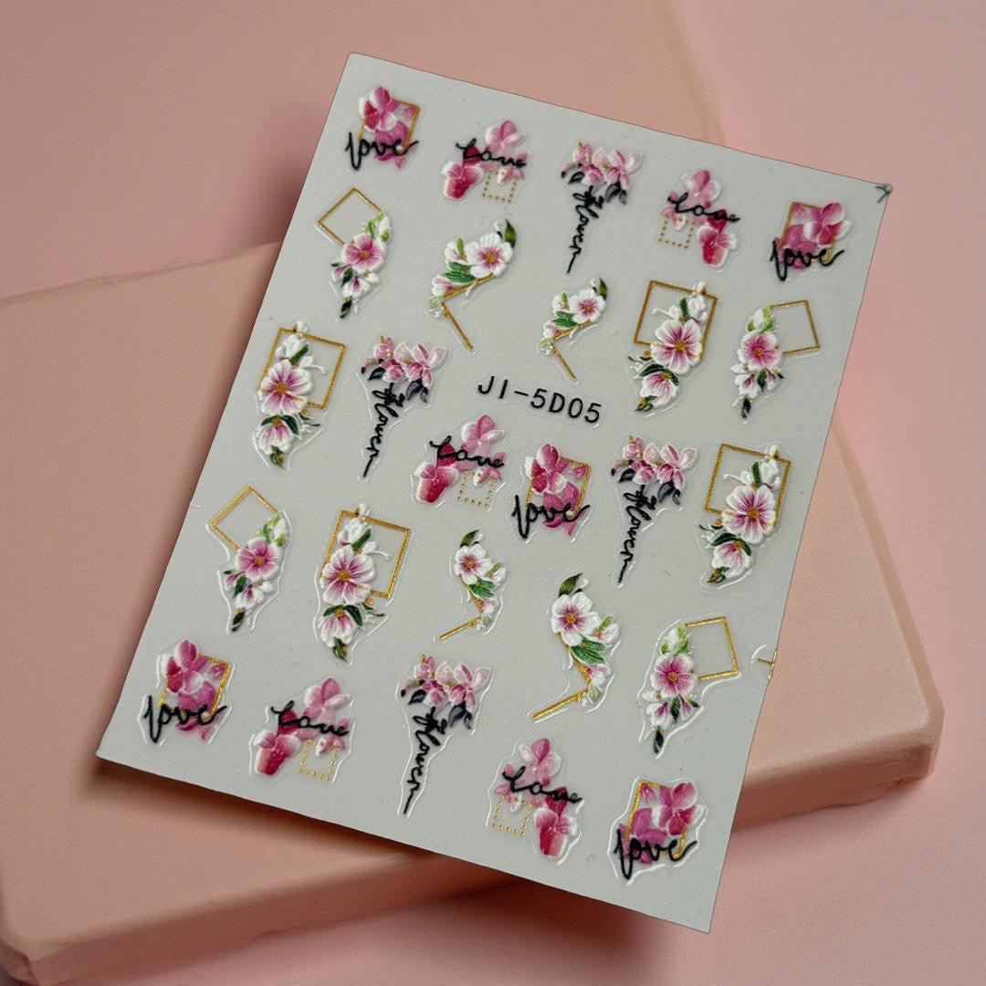 3D Flower Sticker - JI-5D05