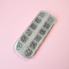 Rhinestone Set -Silver -Mix sizes