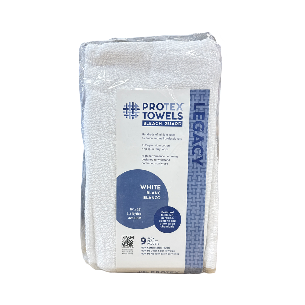 *(9pc) Legacy Bleach Guard Towel 16x26 - White