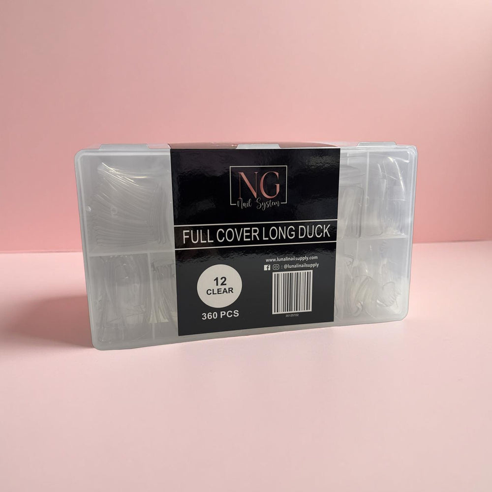 Full Cover Long Duck Nail Tips Clear - Box