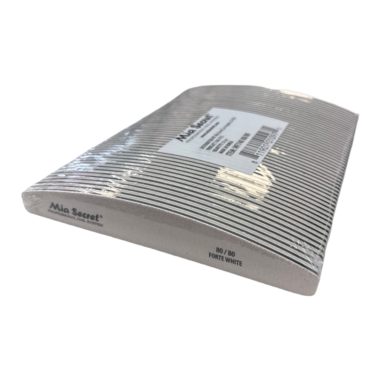 *Pack 50 Half Moon Forte Zebra Nail File 80/80