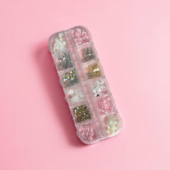 12 Grid Mix Nail Decoration Flower, Butterflies #01