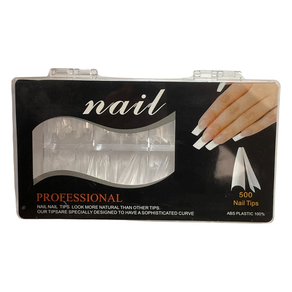 Stiletto Nail Tips Box 0 to 10 – Clear