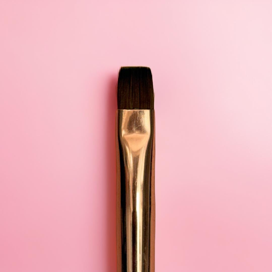 Flat Gel Nail Brush 8.5mm - Rose Pink Bowtie