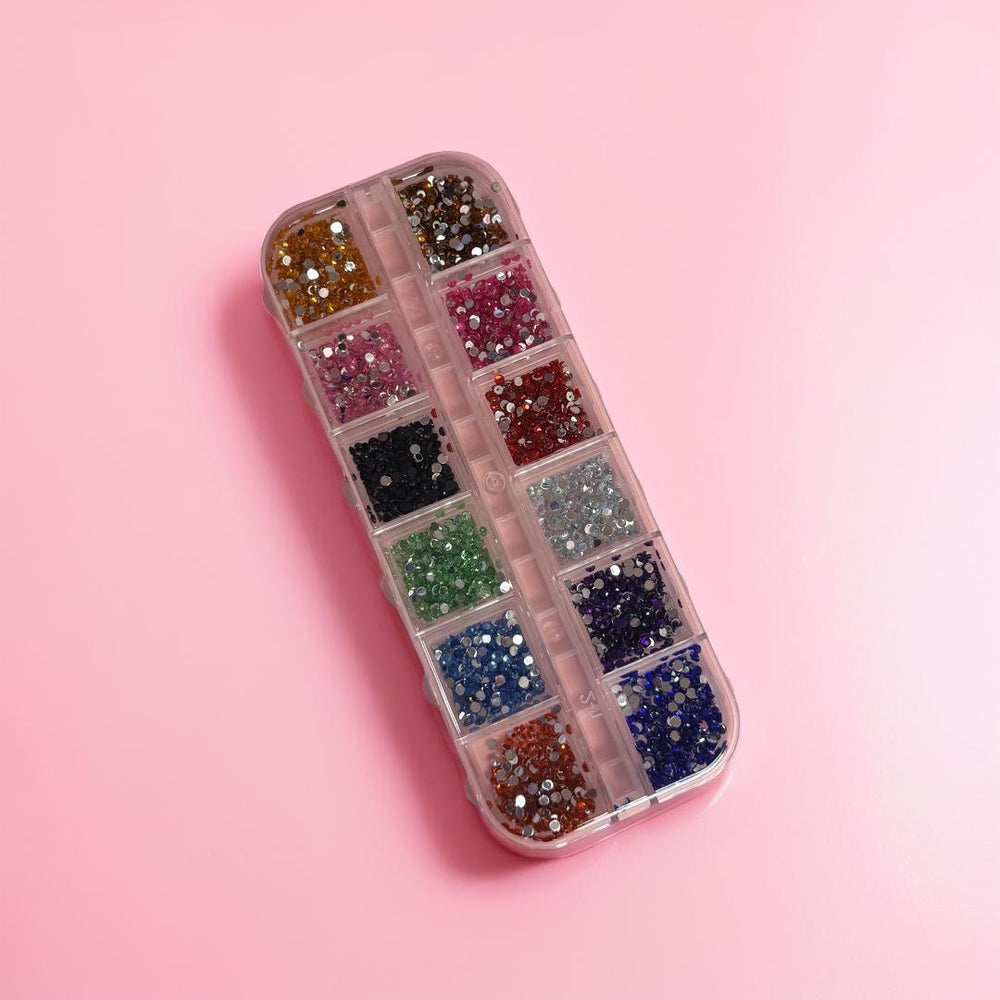 12 Grid Mix Nail Decoration
