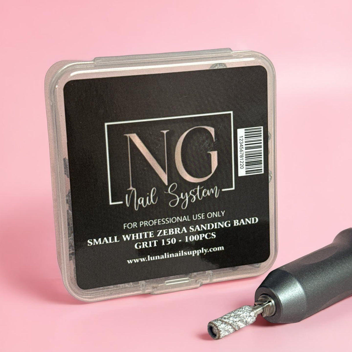 100pc Skinny White Zebra Sanding Band - 150 Grid