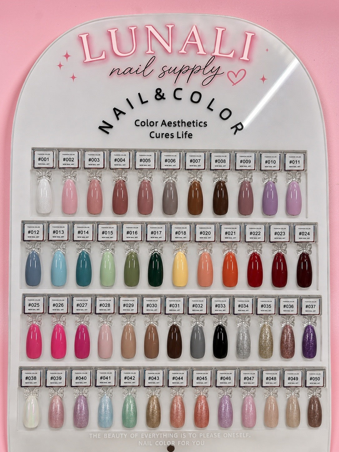 50 Nail Color Display Board