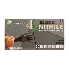 Emerald Black Nitrile  Glove - Small (100pc)