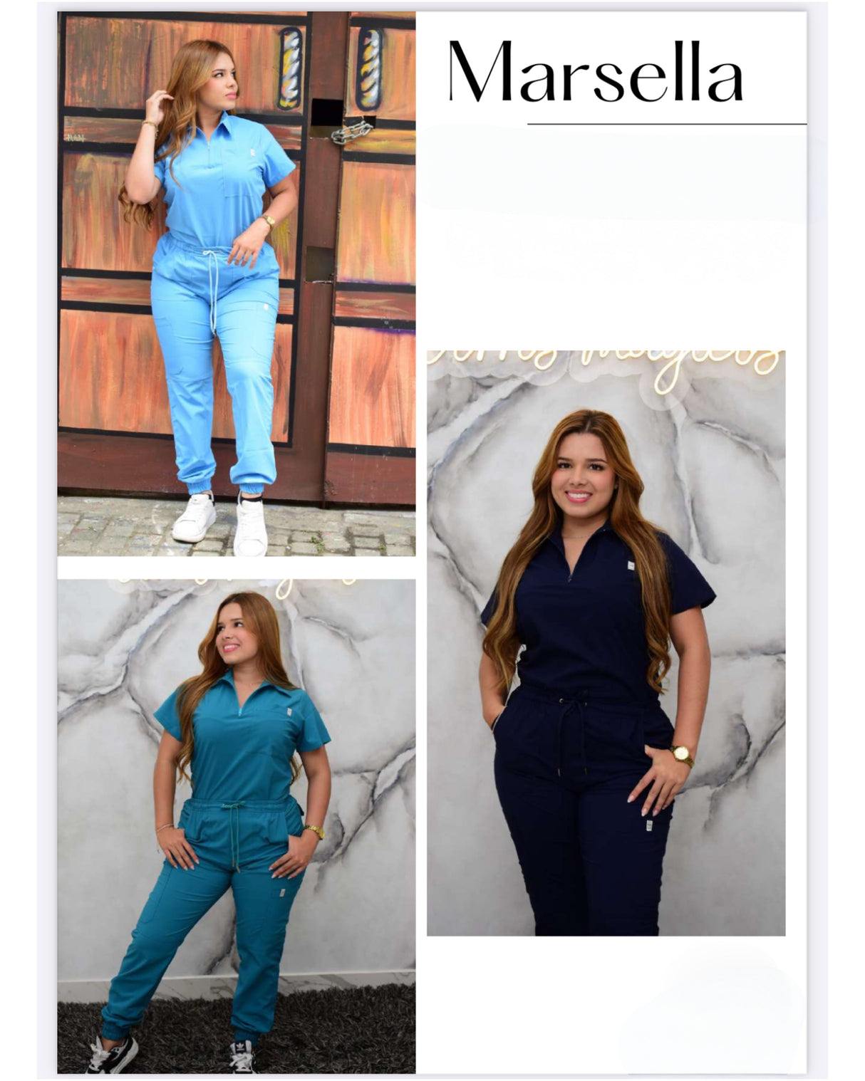 Style Marsella WHITE - Scrub Women | Set Top & Pants