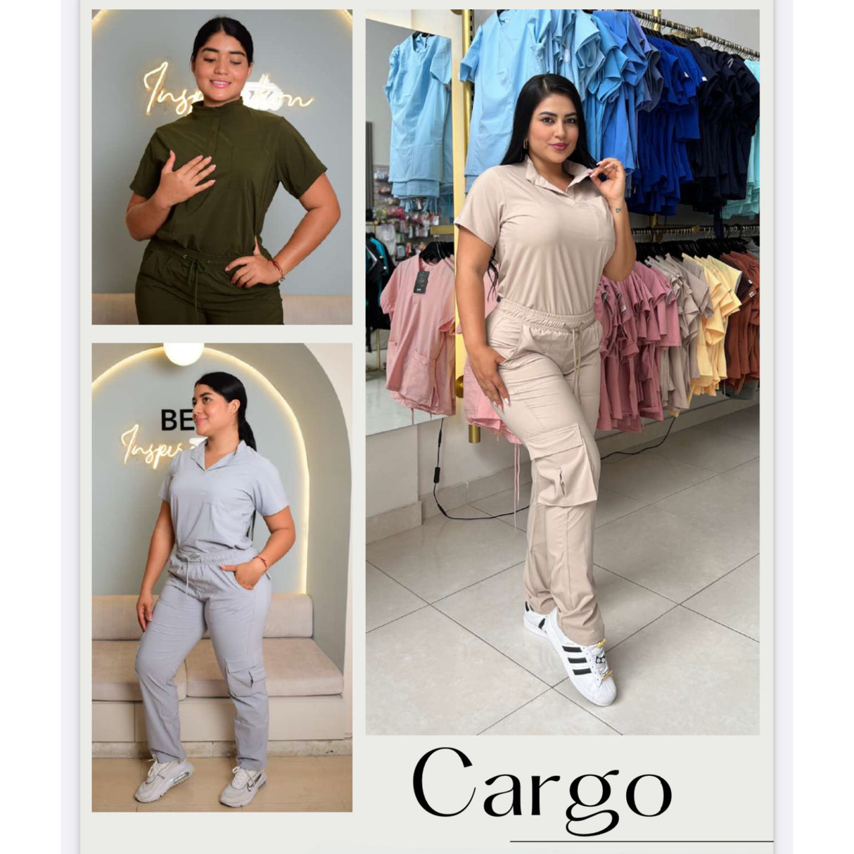 Style Cargo BLACK - Scrub Women | Set Top & Pants