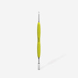 Manicure pusher Gummy with silicone handle UNIQ 11 TYPE 1 (straight flat and loop pusher)