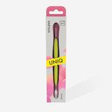Manicure pusher Gummy with silicone handle UNIQ 11 TYPE 1 (straight flat and loop pusher)