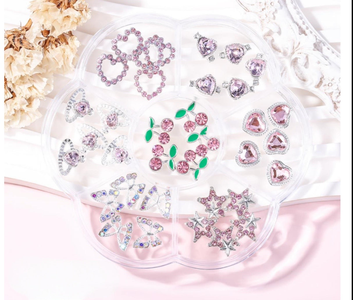 Mix Valentine Charm 7 Styles - Heart | Planet | Butterfly | Cherry | Star