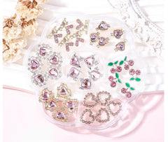 Mix Valentine Charm 7 Styles - Hearts & Cherry | Gold | Silver