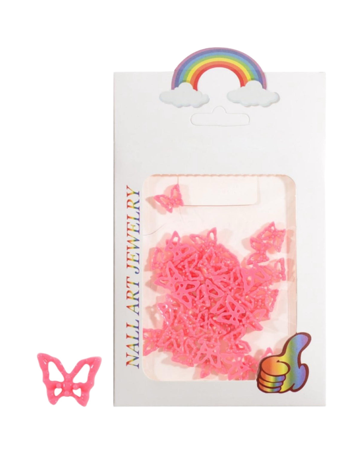 Butterfly Pink Resin Charm - 50pc