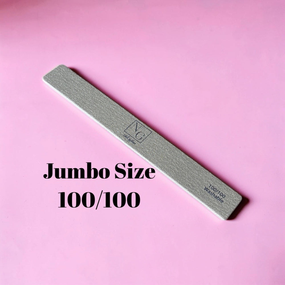 JUMBO Square Forte Zebra Nail File 100/100 - SINGLE FILE