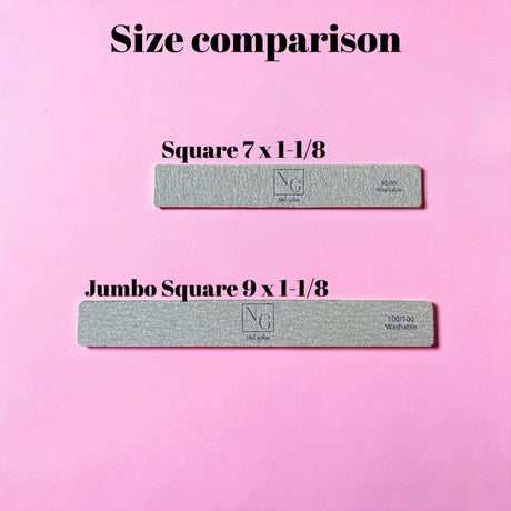 JUMBO Square Forte Zebra Nail File 100/100 - SINGLE FILE