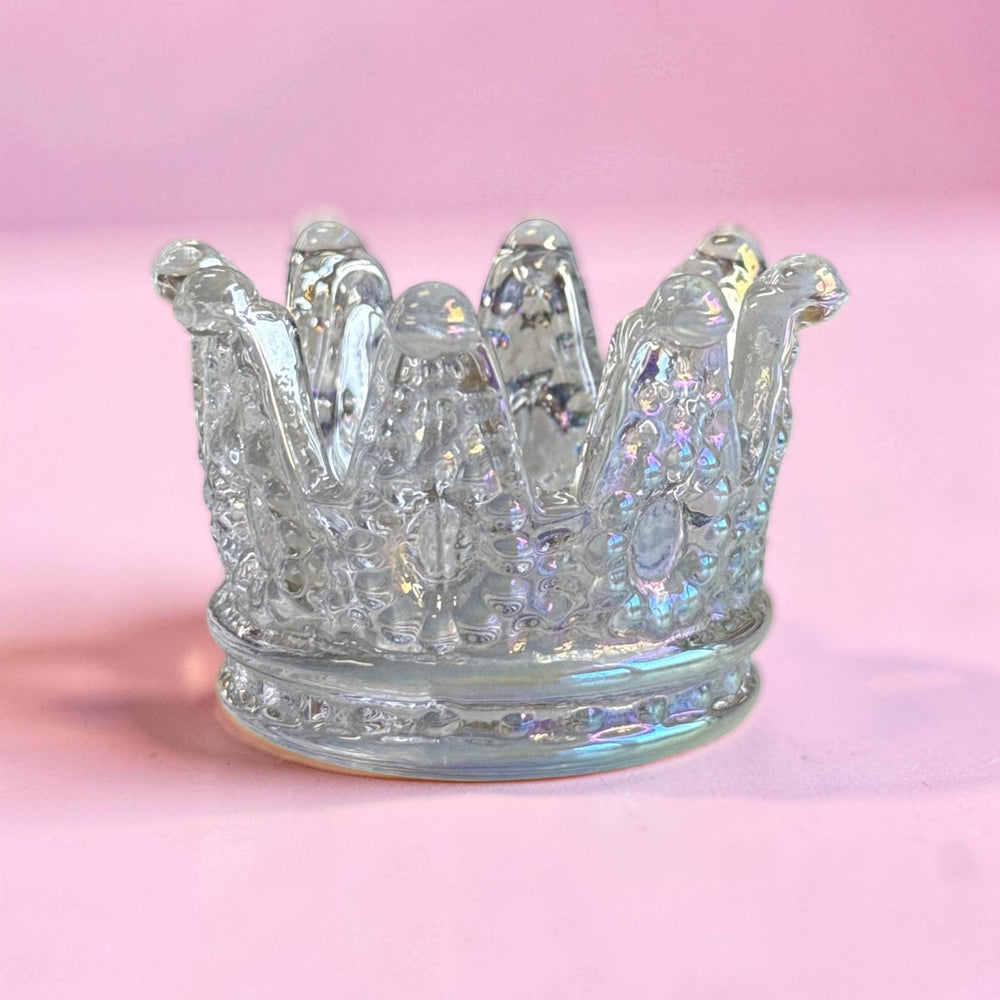 Crown Glass Dappen Dish And Brush Holder - AB Color