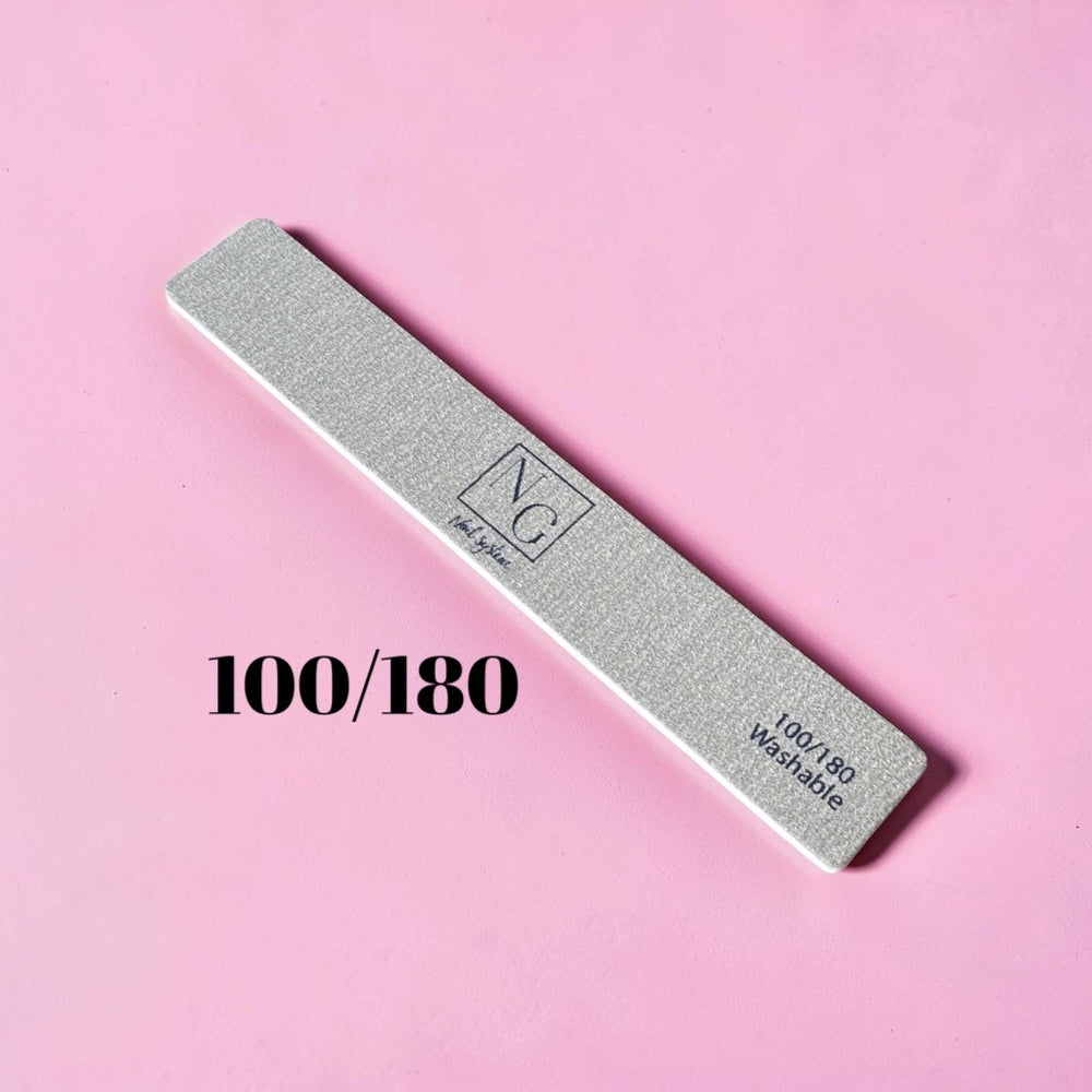 Square Forte Zebra Nail File 100/180 - SINGLE FILE