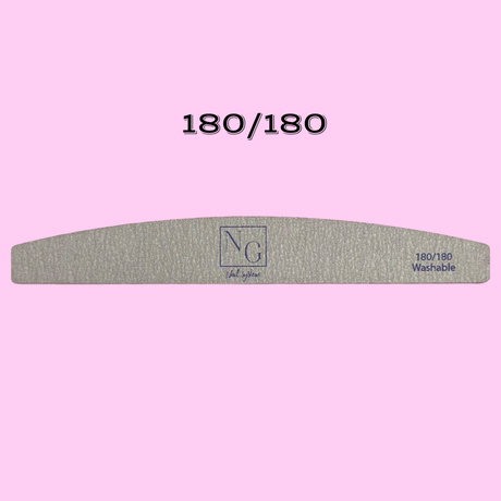 Half Moon Forte Zebra Nail File 180/180 - SINGLE FILE