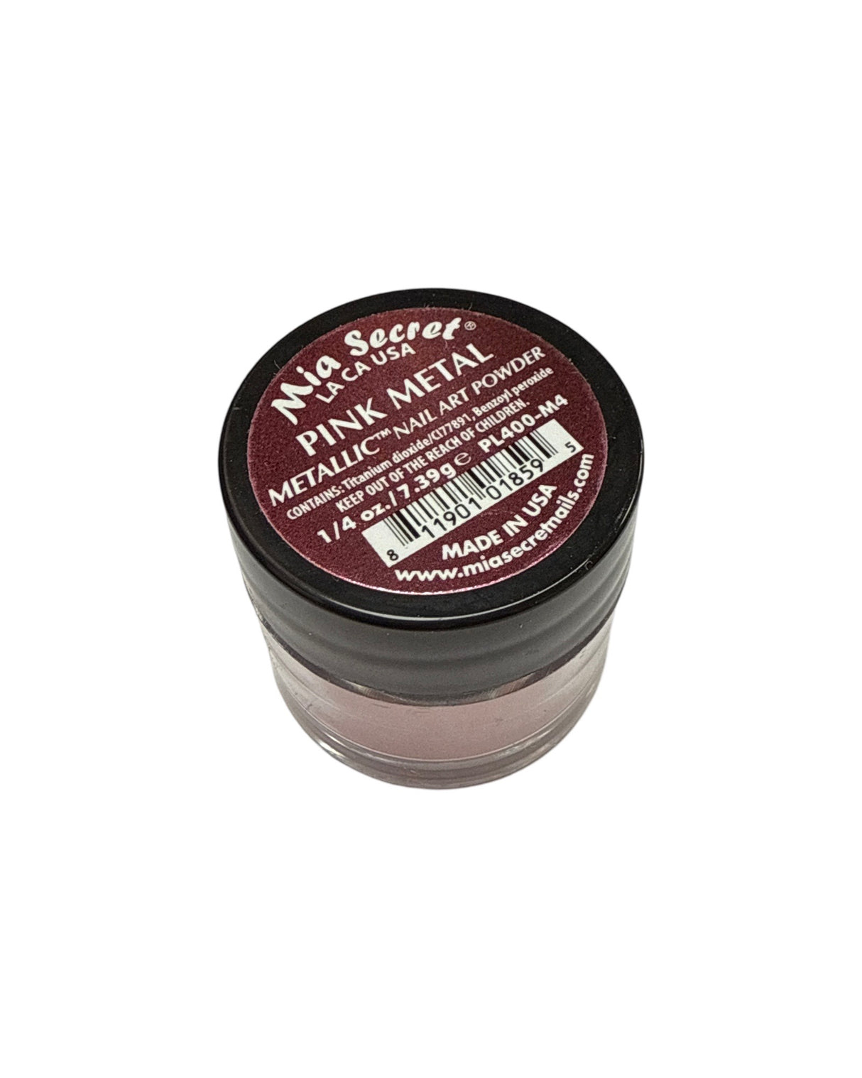 Metallic Nail Art Acrylic Powder - Pink 1oz