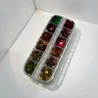 Holographic Leaves Sequins Nail Glitter - 12 Styles Box #3