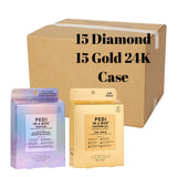 *(Case 30pc Mix) Pedi in a Box Steps - 24K Gold + Noble Diamond